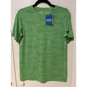 DSG Boys Size XL Jacquard Camo Short Sleeve Movement T-Shirt Lime Green